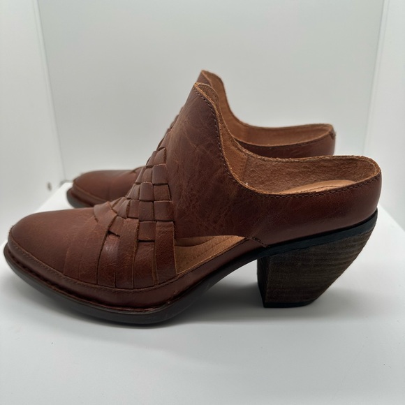 Born Paya Woven Leather Mules British Tan Size 9 - Picture 4 of 9